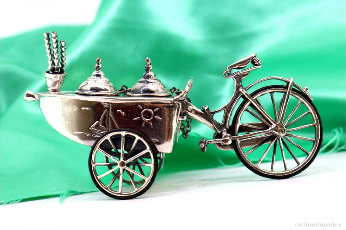 Antig&uuml;edades: Carro de vendedor de casta&ntilde;as, plata - Foto 2