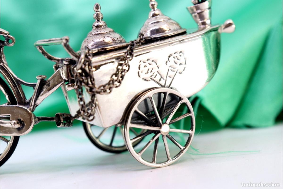 Antig&uuml;edades: Carro de vendedor de casta&ntilde;as, plata - Foto 3