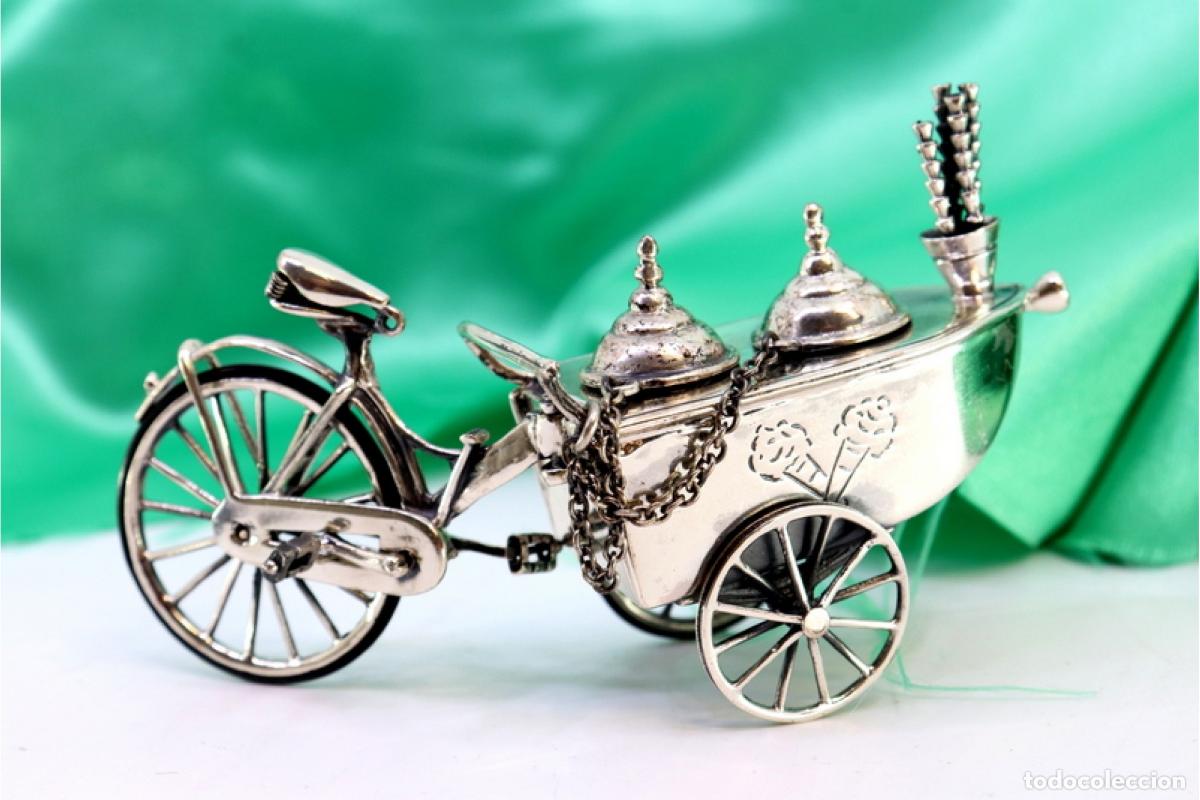 Antig&uuml;edades: Carro de vendedor de casta&ntilde;as, plata - Foto 5