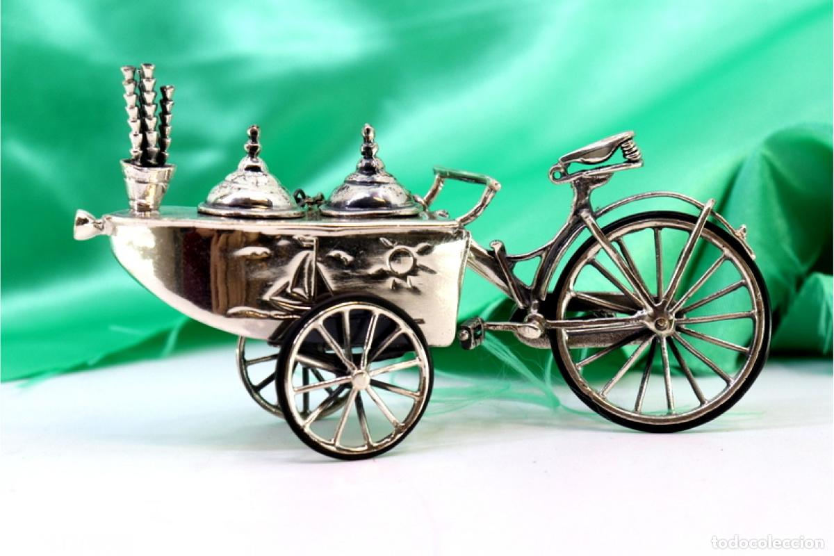 Antig&uuml;edades: Carro de vendedor de casta&ntilde;as, plata - Foto 1