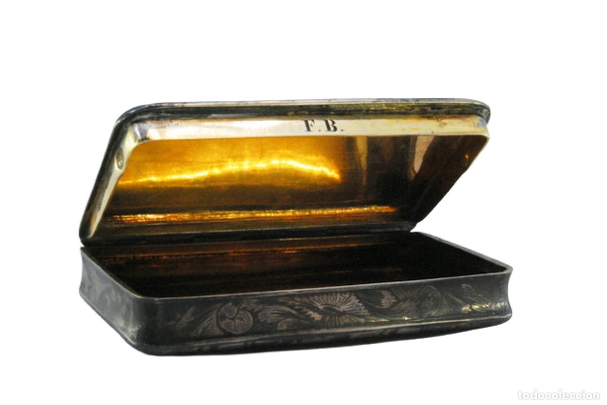 Antig&uuml;edades: Caja de rap&eacute;, en plata - Foto 1