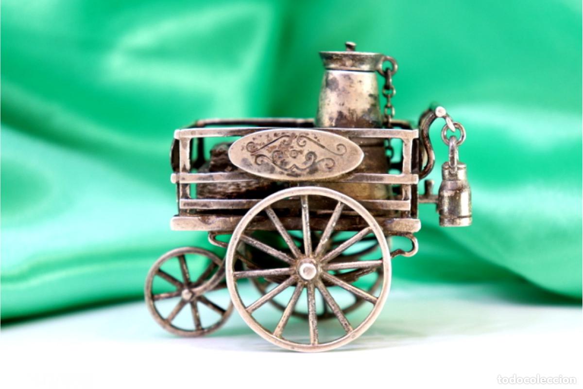Antig&uuml;edades: Carro de vendedor de casta&ntilde;as, plata - Foto 2