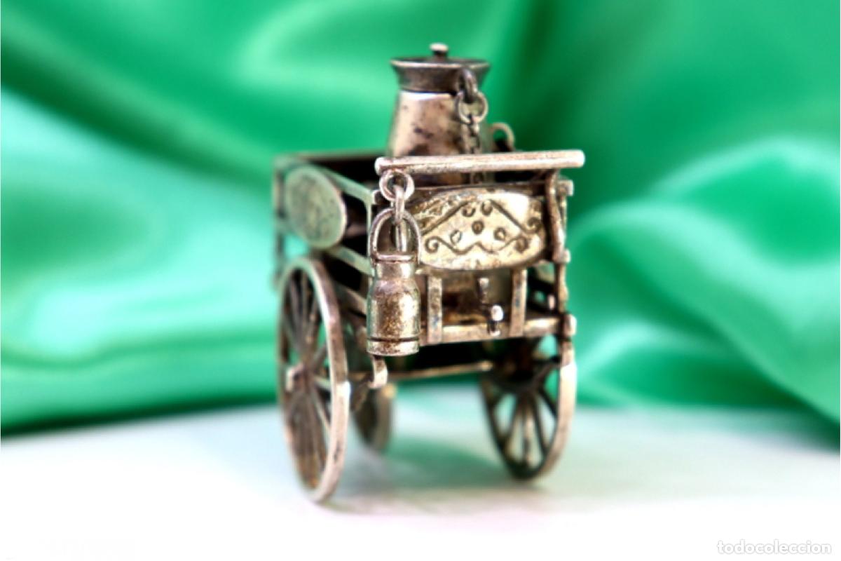 Antig&uuml;edades: Carro de vendedor de casta&ntilde;as, plata - Foto 5