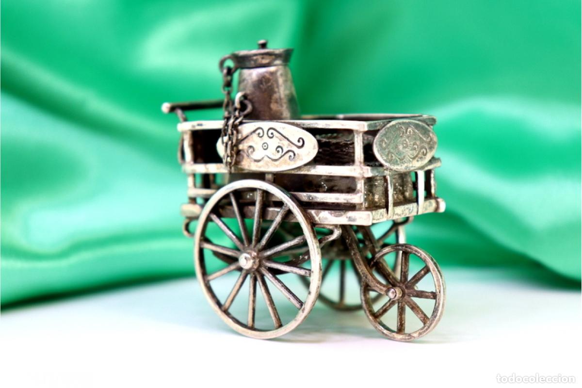 Antig&uuml;edades: Carro de vendedor de casta&ntilde;as, plata - Foto 6