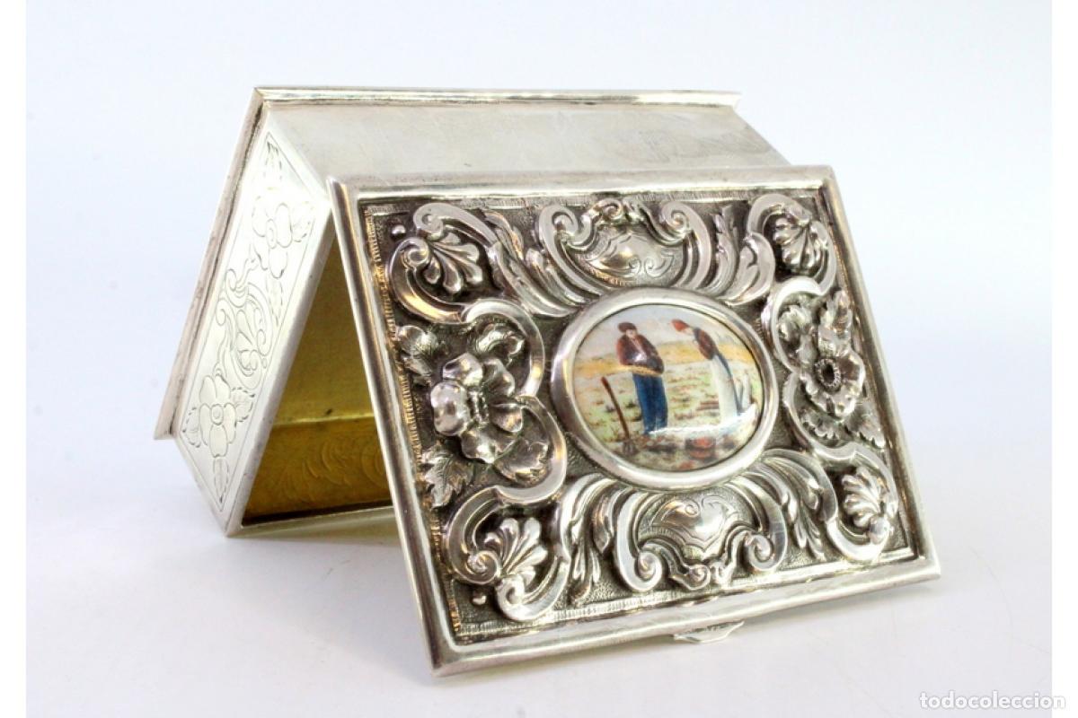 Antig&uuml;edades: Caja de joyer&iacute;a de plata - Foto 2