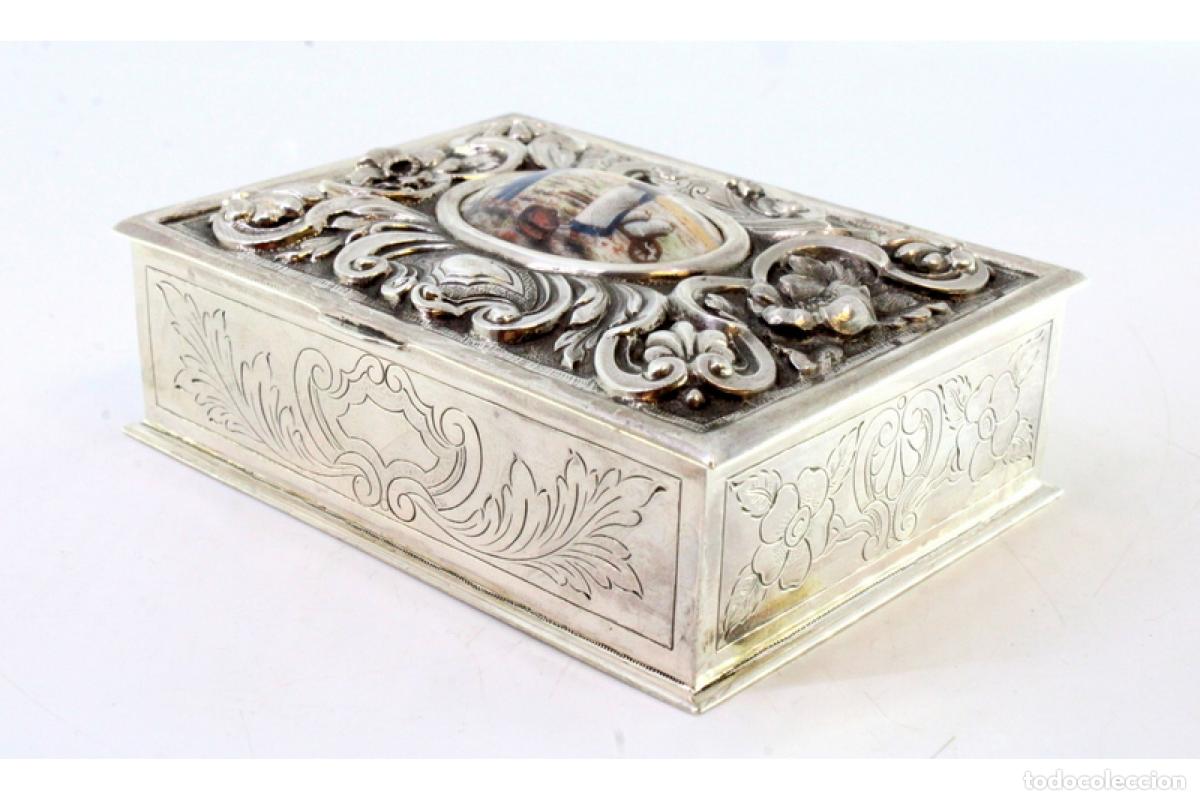 Antig&uuml;edades: Caja de joyer&iacute;a de plata - Foto 4