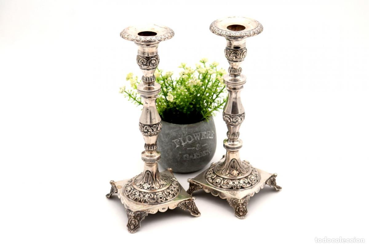 Antig&uuml;edades: Candelabros de plata - Foto 1