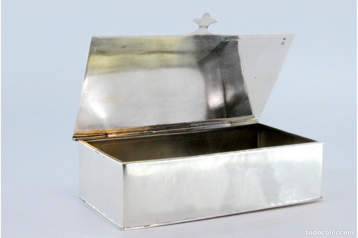 Antig&uuml;edades: Caja plateada para pins. - Foto 7