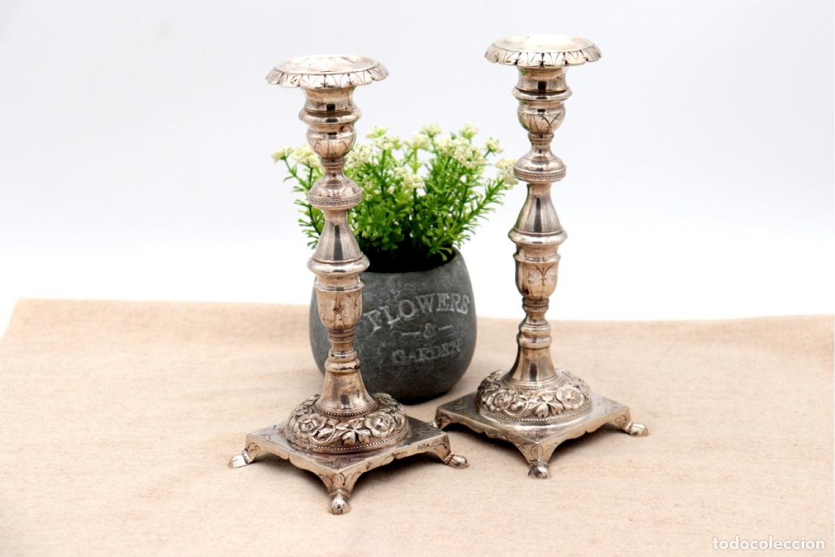 Antig&uuml;edades: Candelabros de plata - Foto 2