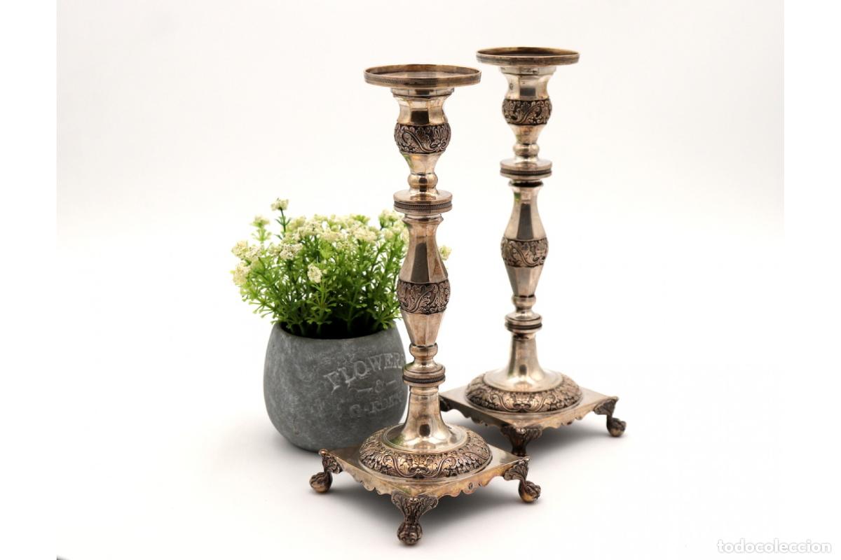 Antig&uuml;edades: Candelabros de plata - Foto 1
