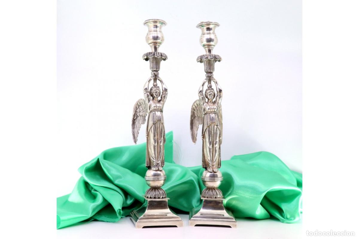 Antig&uuml;edades: Candelabros de plata - Foto 1