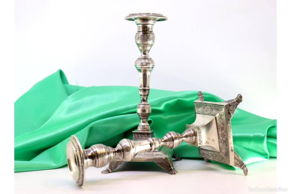 Antig&uuml;edades: Candelabros de plata - Foto 3