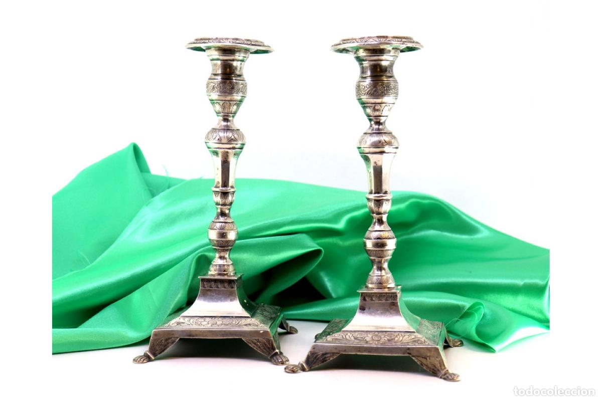 Antig&uuml;edades: Candelabros de plata - Foto 1