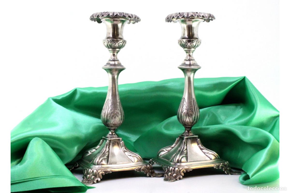 Antig&uuml;edades: Candelabros de plata - Foto 2