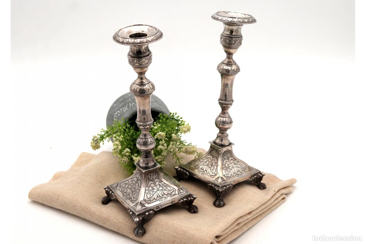 Antig&uuml;edades: Candelabros de plata - Foto 3