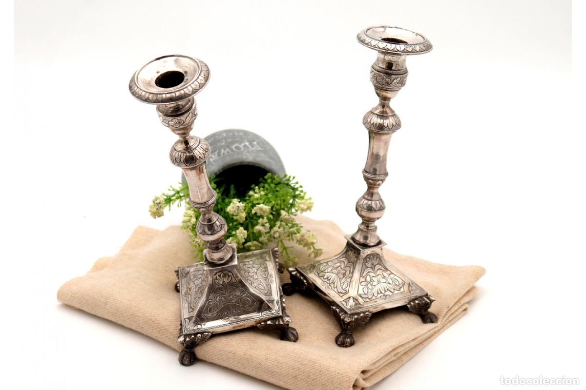 Antig&uuml;edades: Candelabros de plata - Foto 1