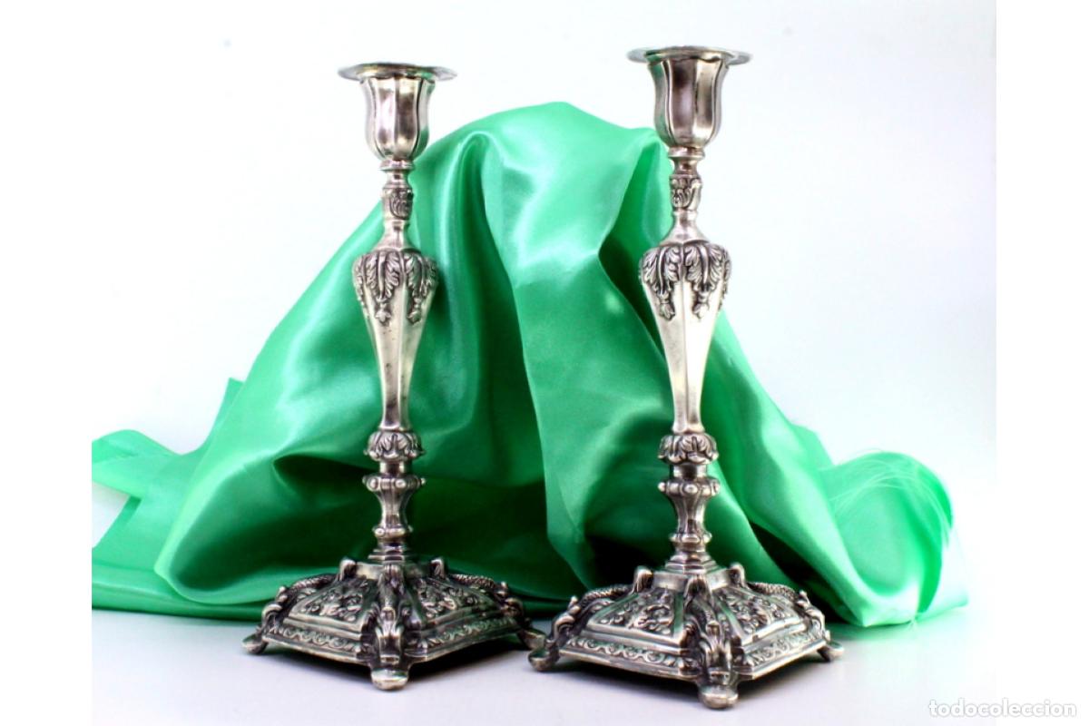 Antig&uuml;edades: Candelabros de plata - Foto 1