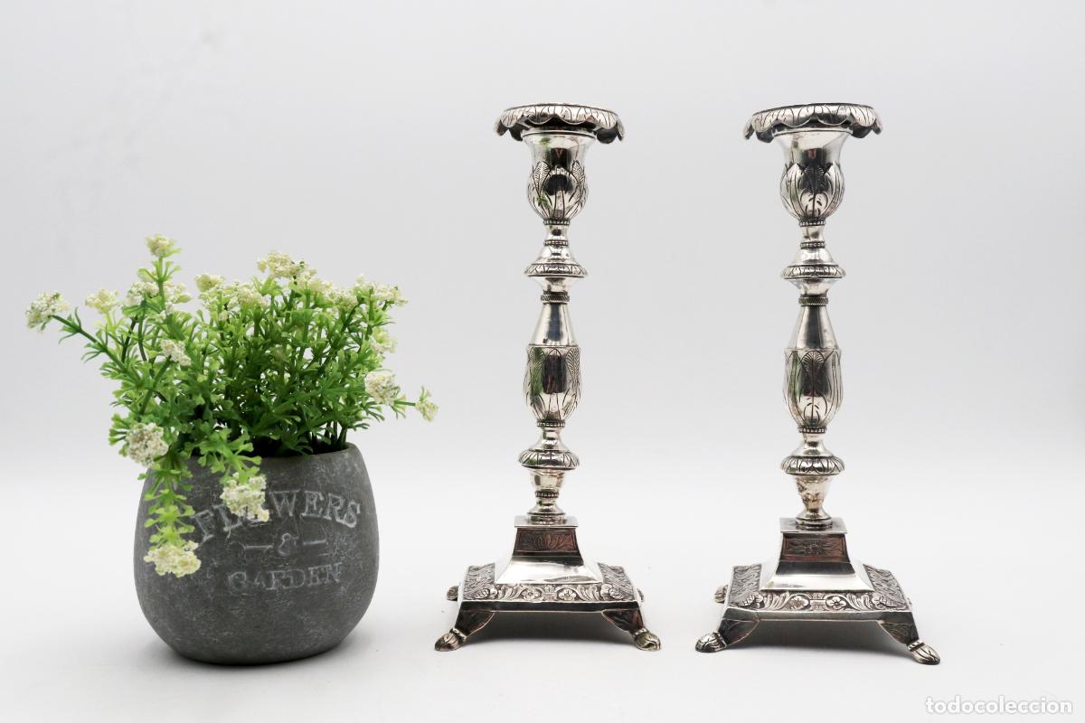 Antig&uuml;edades: Candelabros de plata - Foto 1