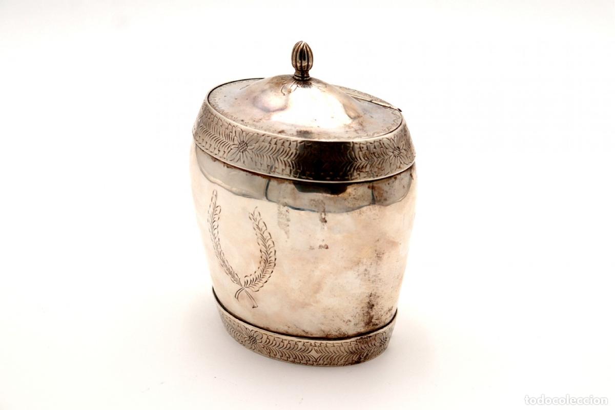 Antig&uuml;edades: Caja de plata, para t&eacute; - Foto 3