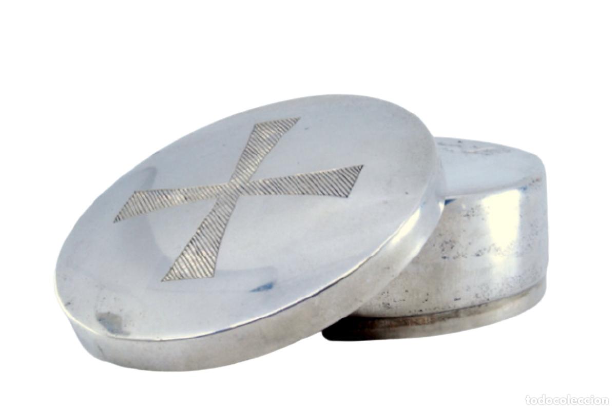Antig&uuml;edades: Caja de plata para hostias. - Foto 1