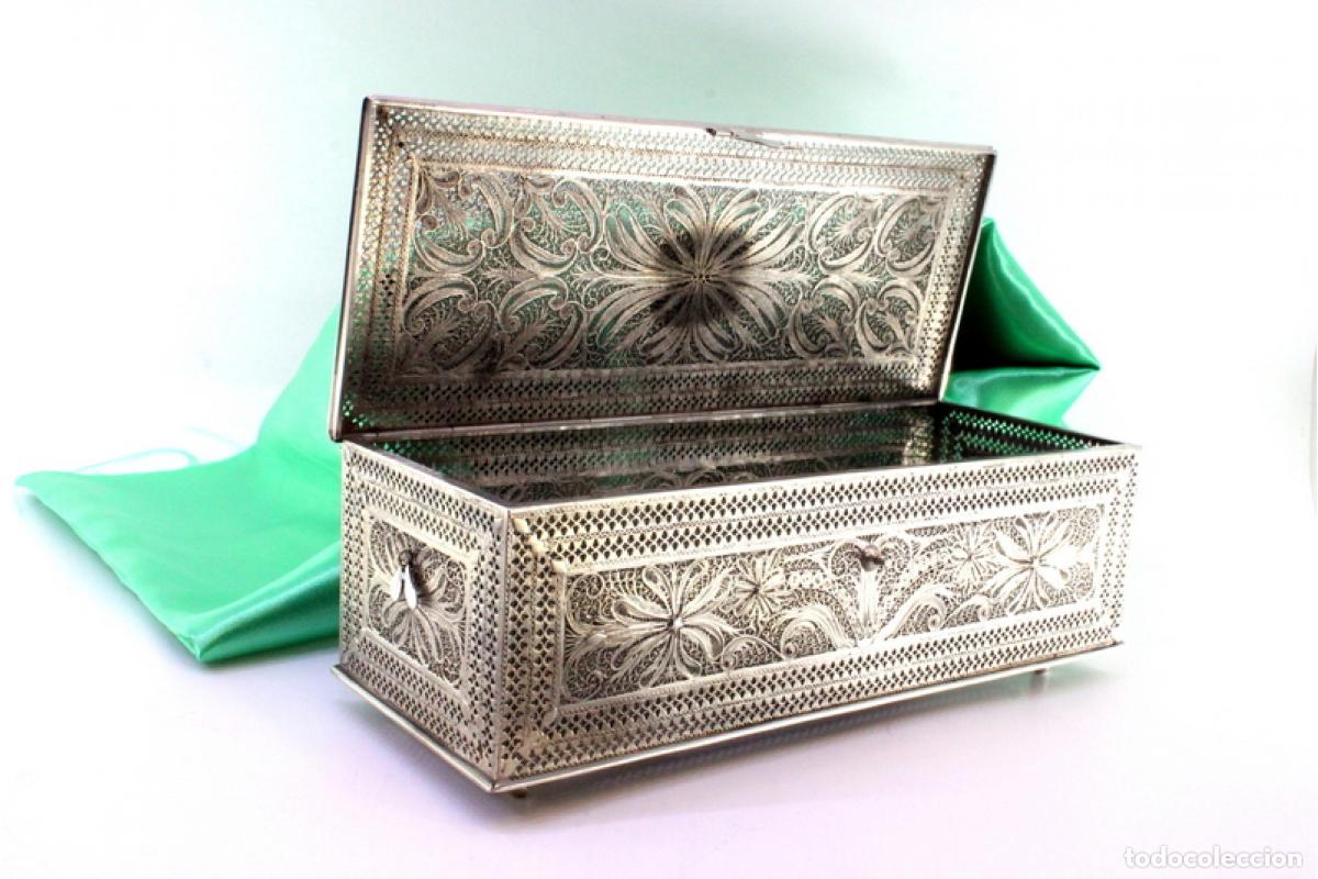 Antig&uuml;edades: Caja de filigrana de plata - Foto 9