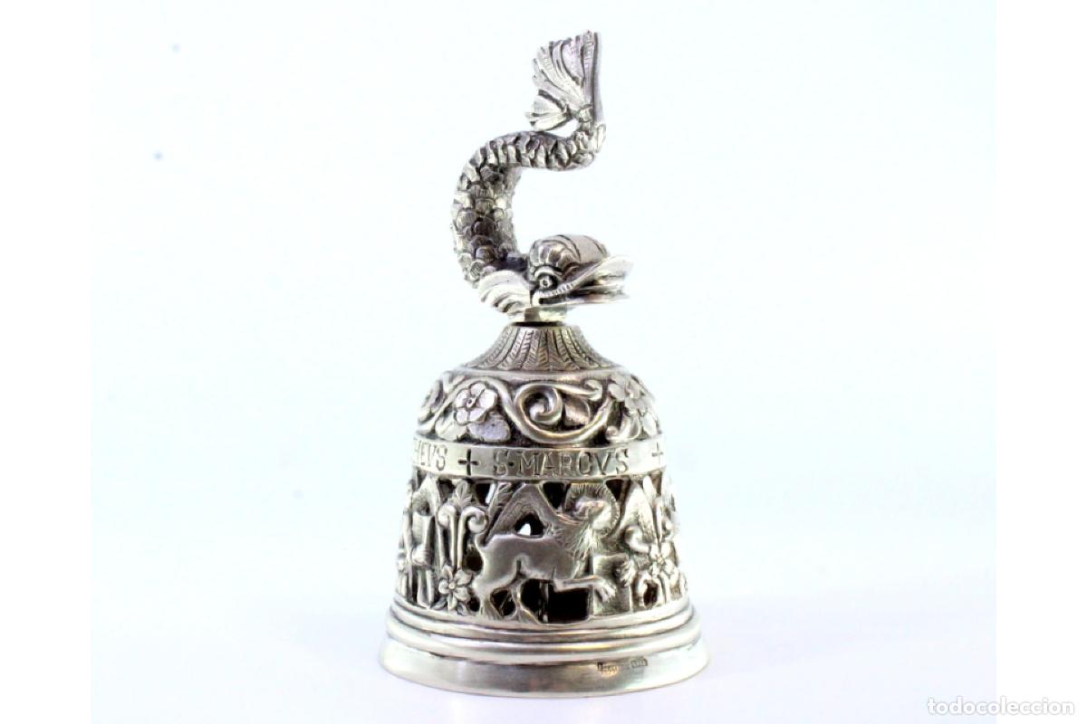Antig&uuml;edades: Campana de altar, en plata - Foto 7