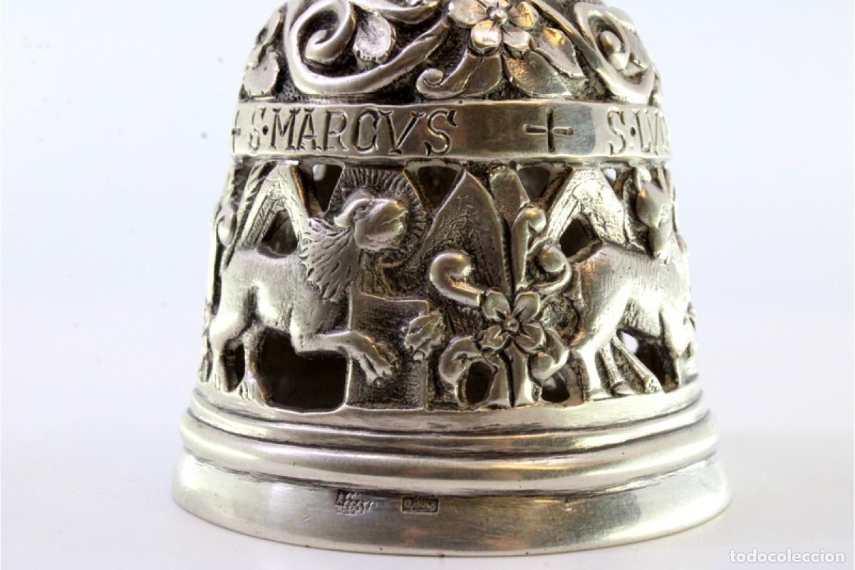 Antig&uuml;edades: Campana de altar, en plata - Foto 8