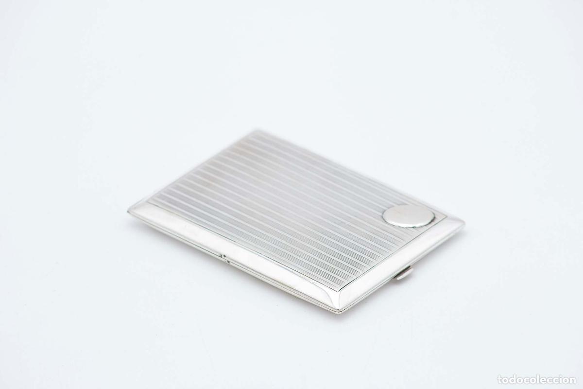 Antiguidades: Caja de cigarrillos, plateada