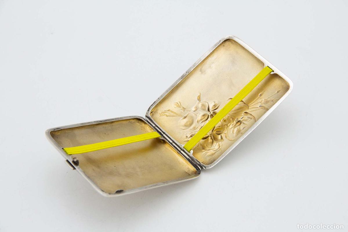 Antig&uuml;edades: Caja de cigarrillos, plateada - Foto 2