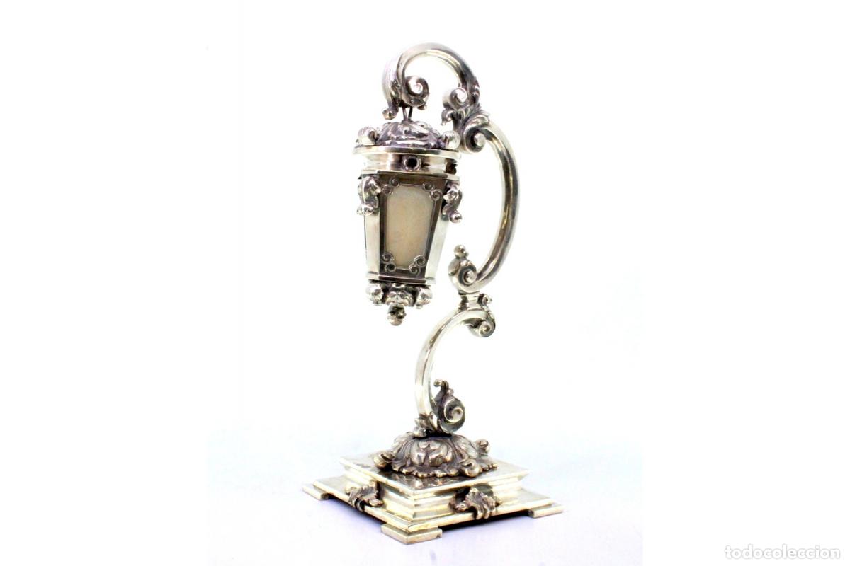 Antig&uuml;edades: L&aacute;mpara de plata - Foto 6