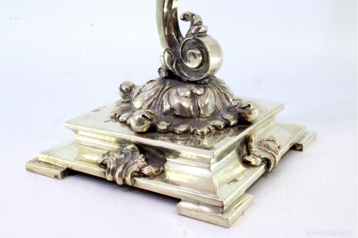 Antig&uuml;edades: L&aacute;mpara de plata - Foto 7
