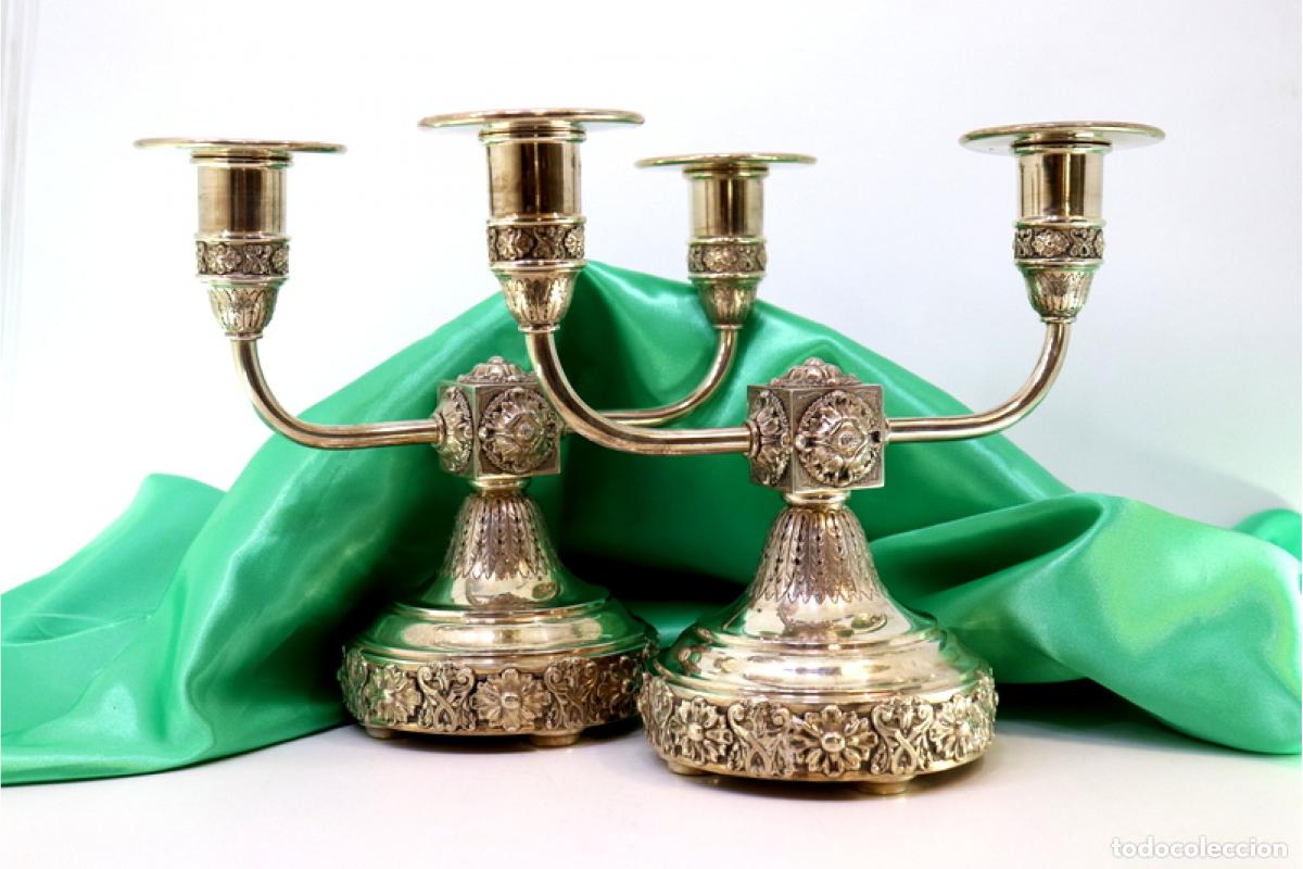Antig&uuml;edades: Candelabros de plata - Foto 1