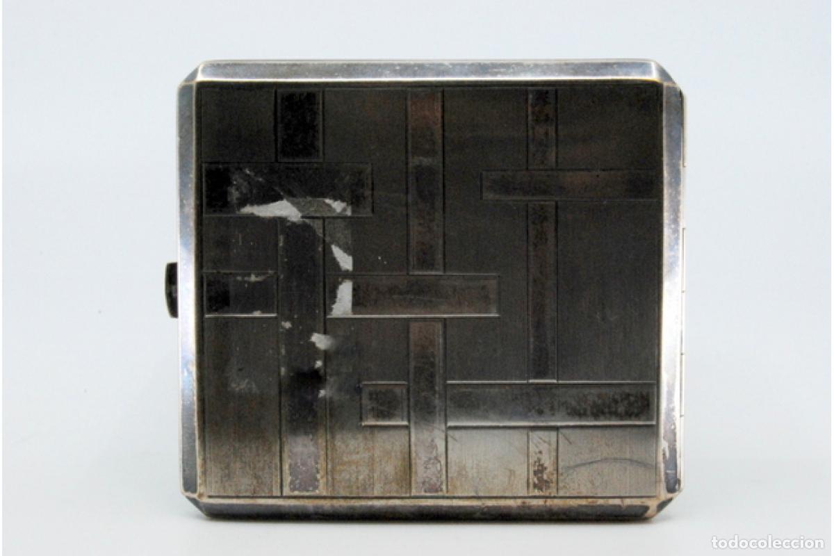 Antig&uuml;edades: Caja de cigarrillos, plateada - Foto 6