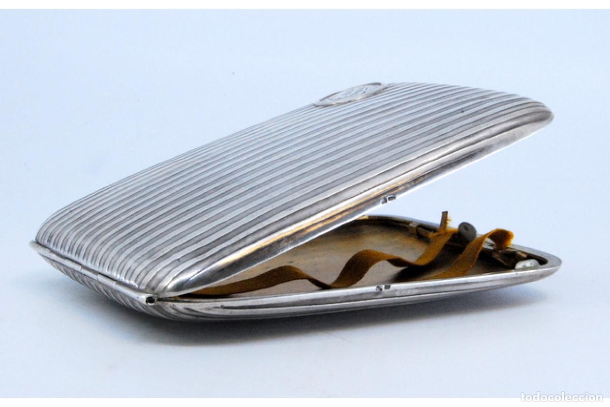 Antig&uuml;edades: Caja de cigarrillos, plateada - Foto 3