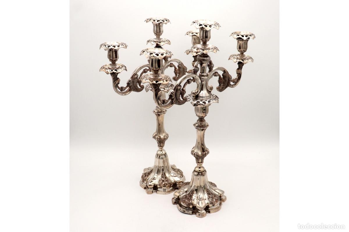 Antig&uuml;edades: Candelabros de plata - Foto 4