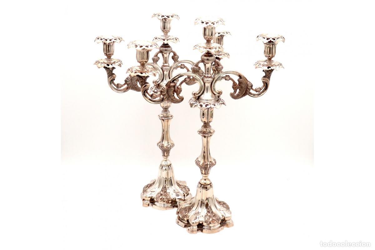 Antig&uuml;edades: Candelabros de plata - Foto 1
