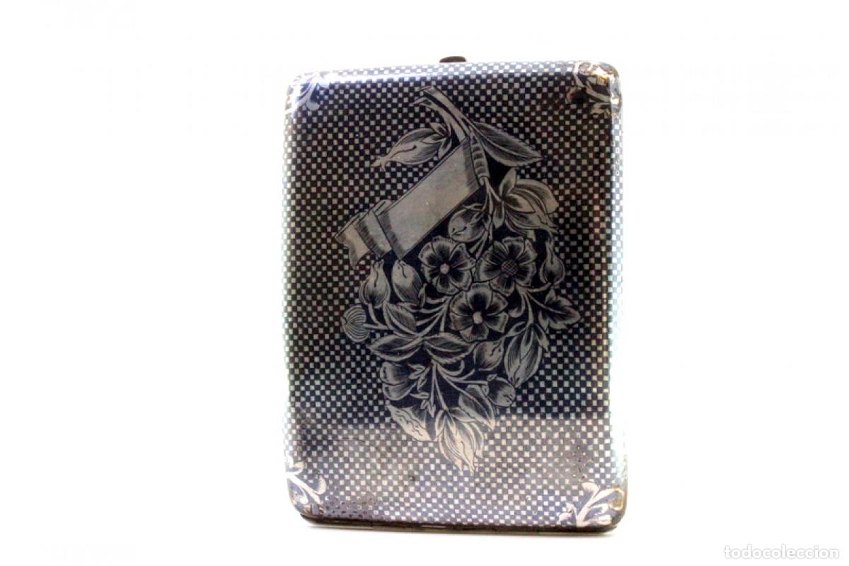 Antig&uuml;edades: Caja de cigarrillos, plateada - Foto 4
