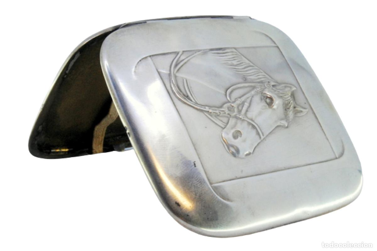 Oggetti Antichi: Caja de cigarrillos, plateada