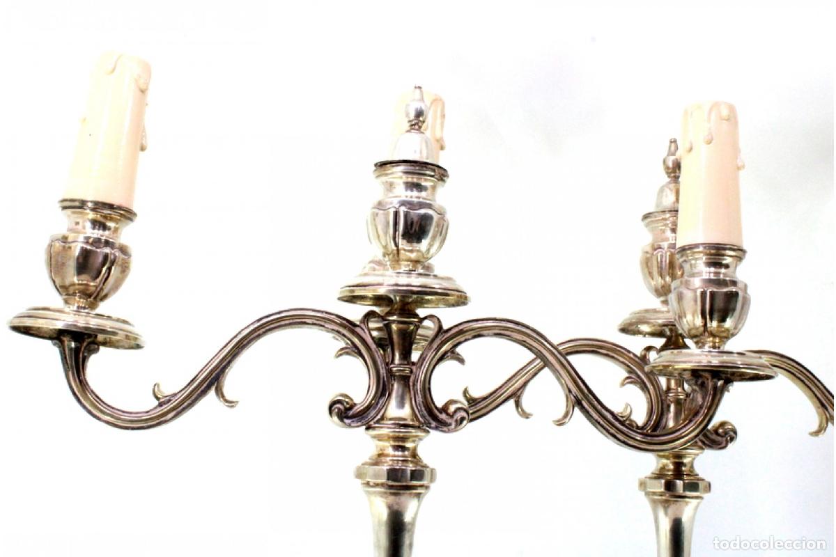 Antig&uuml;edades: Candelabros de plata - Foto 3