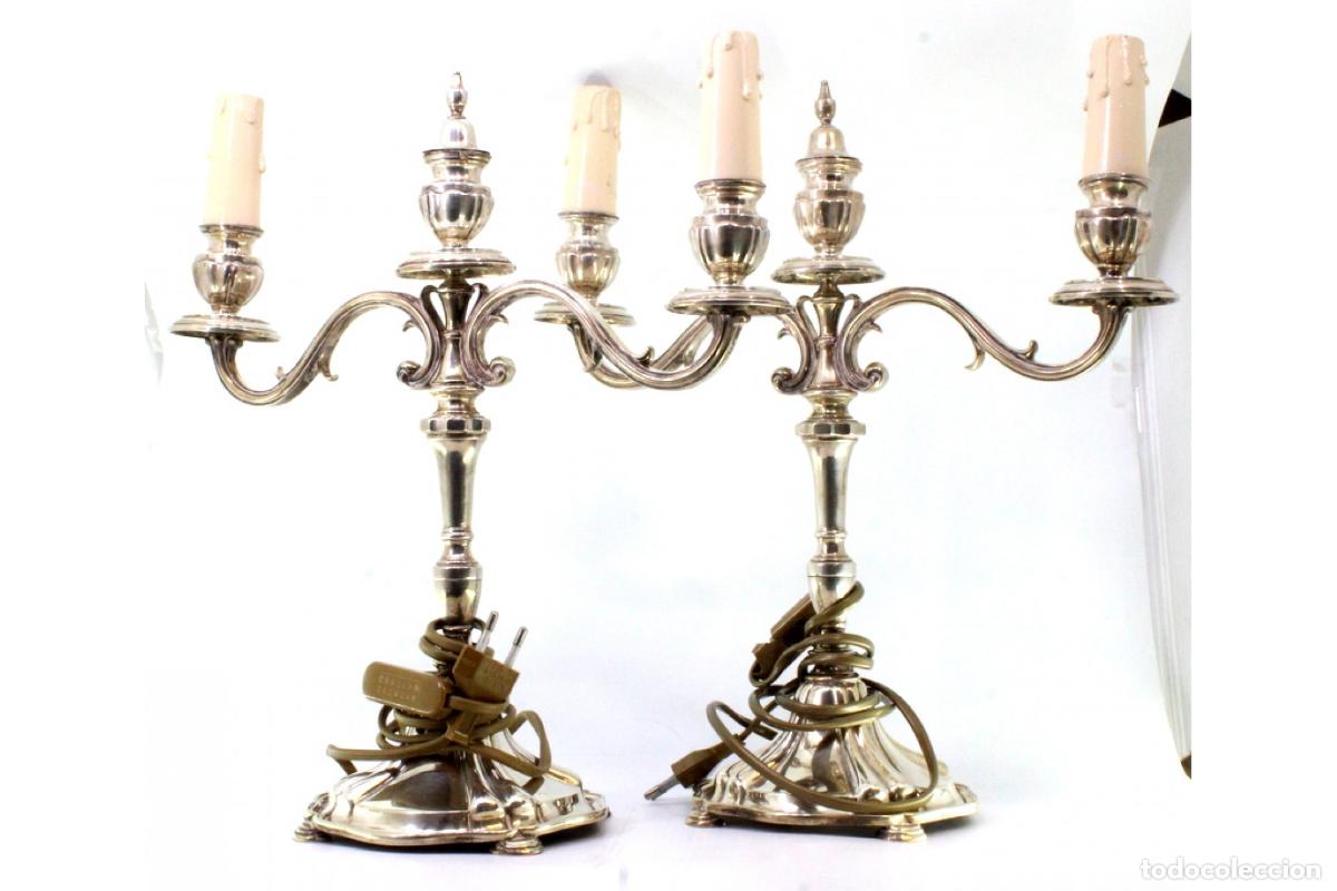 Antig&uuml;edades: Candelabros de plata - Foto 4