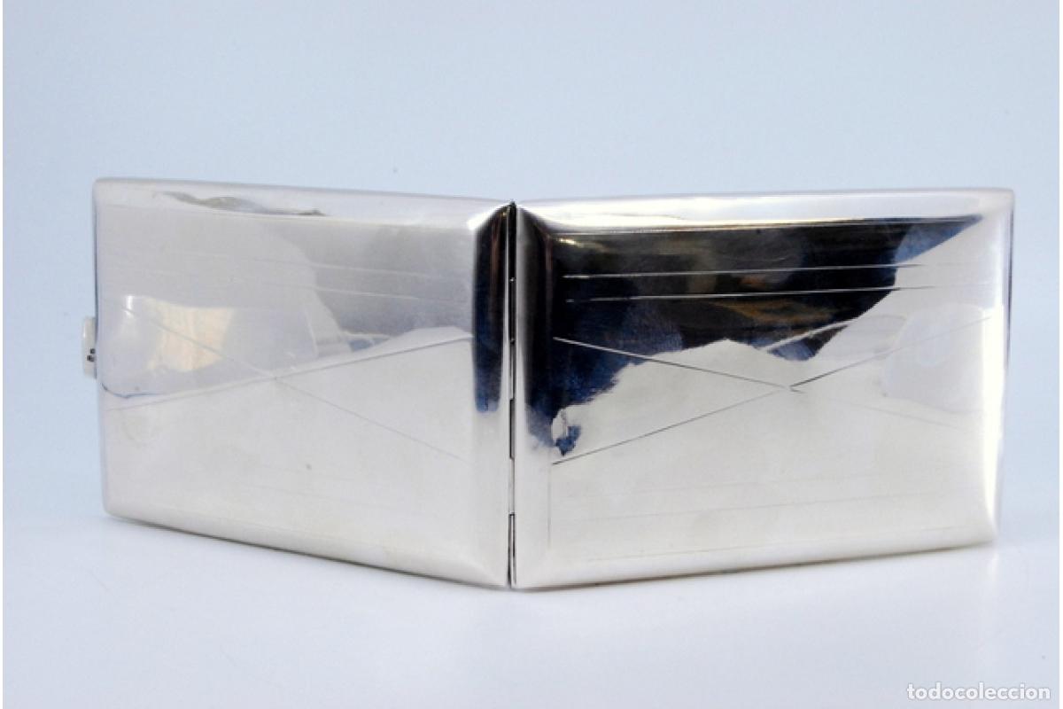 Antig&uuml;edades: Caja de cigarrillos, plateada - Foto 3