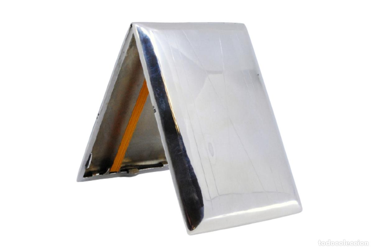 Oggetti Antichi: Caja de cigarrillos, plateada