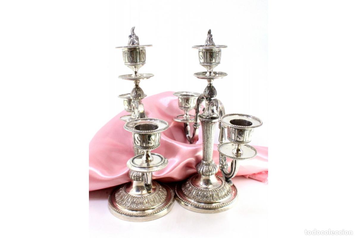 Antig&uuml;edades: Candelabros de plata - Foto 5
