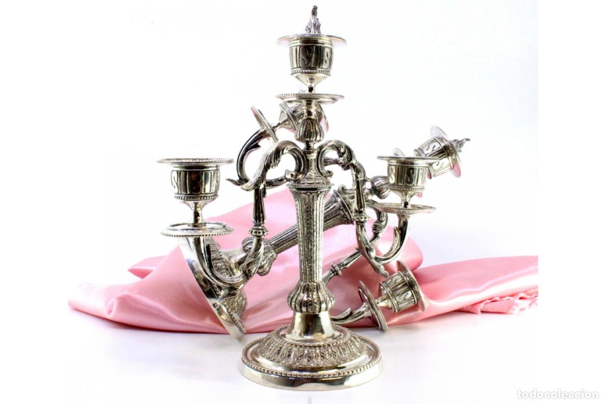 Antig&uuml;edades: Candelabros de plata - Foto 9