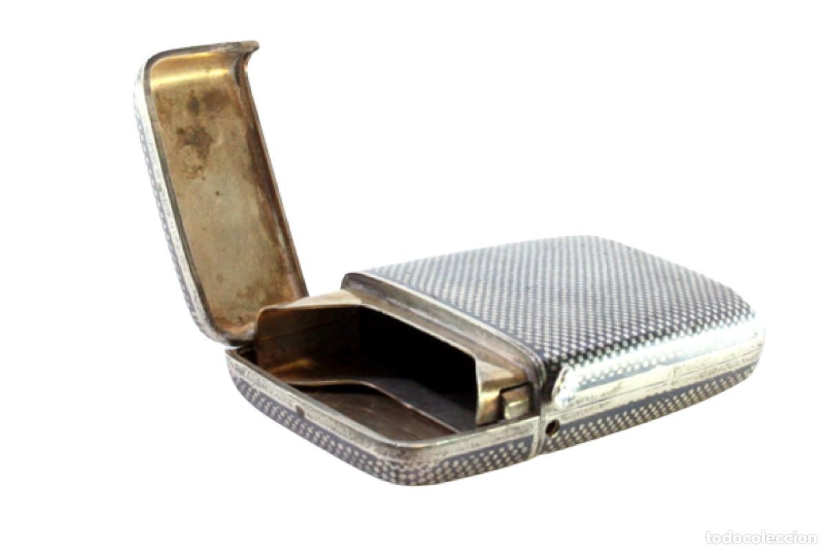 Antig&uuml;edades: Caja de cigarrillos, plateada - Foto 1