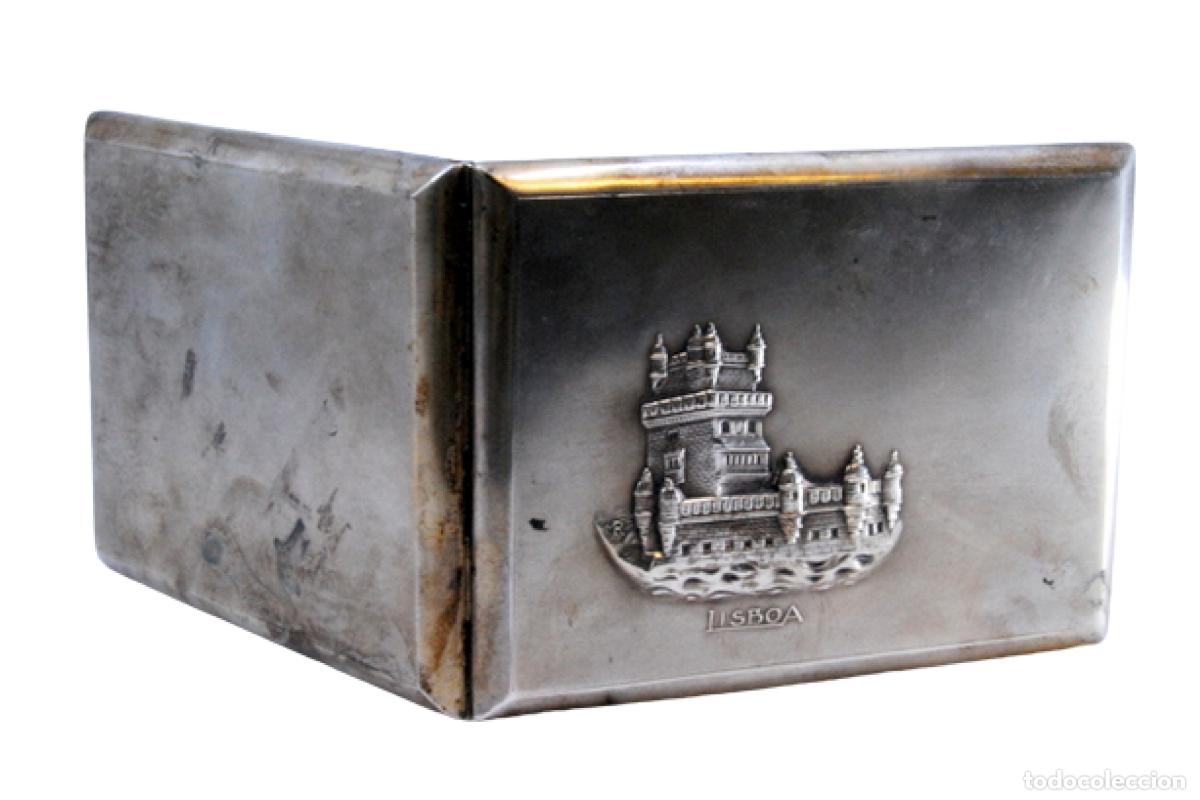Antig&uuml;edades: Caja de cigarrillos, plateada - Foto 1