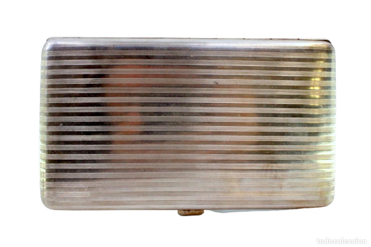 Antig&uuml;edades: Caja de cigarrillos, plateada - Foto 1