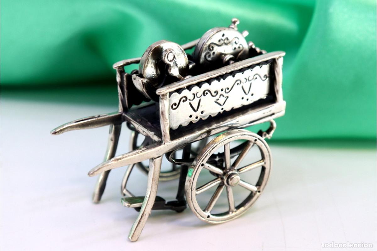Antig&uuml;edades: Carro de afilador, en plata - Foto 2
