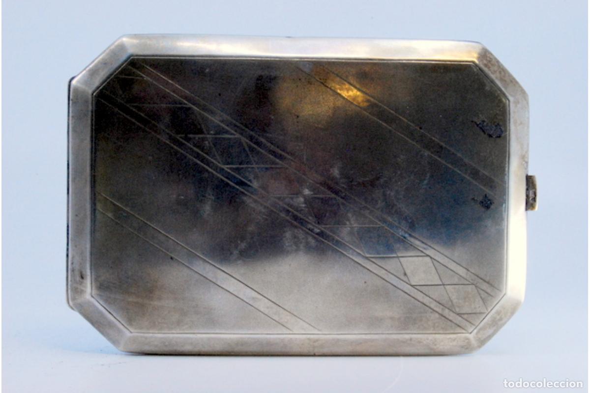 Antig&uuml;edades: Caja de cigarrillos, plateada - Foto 2