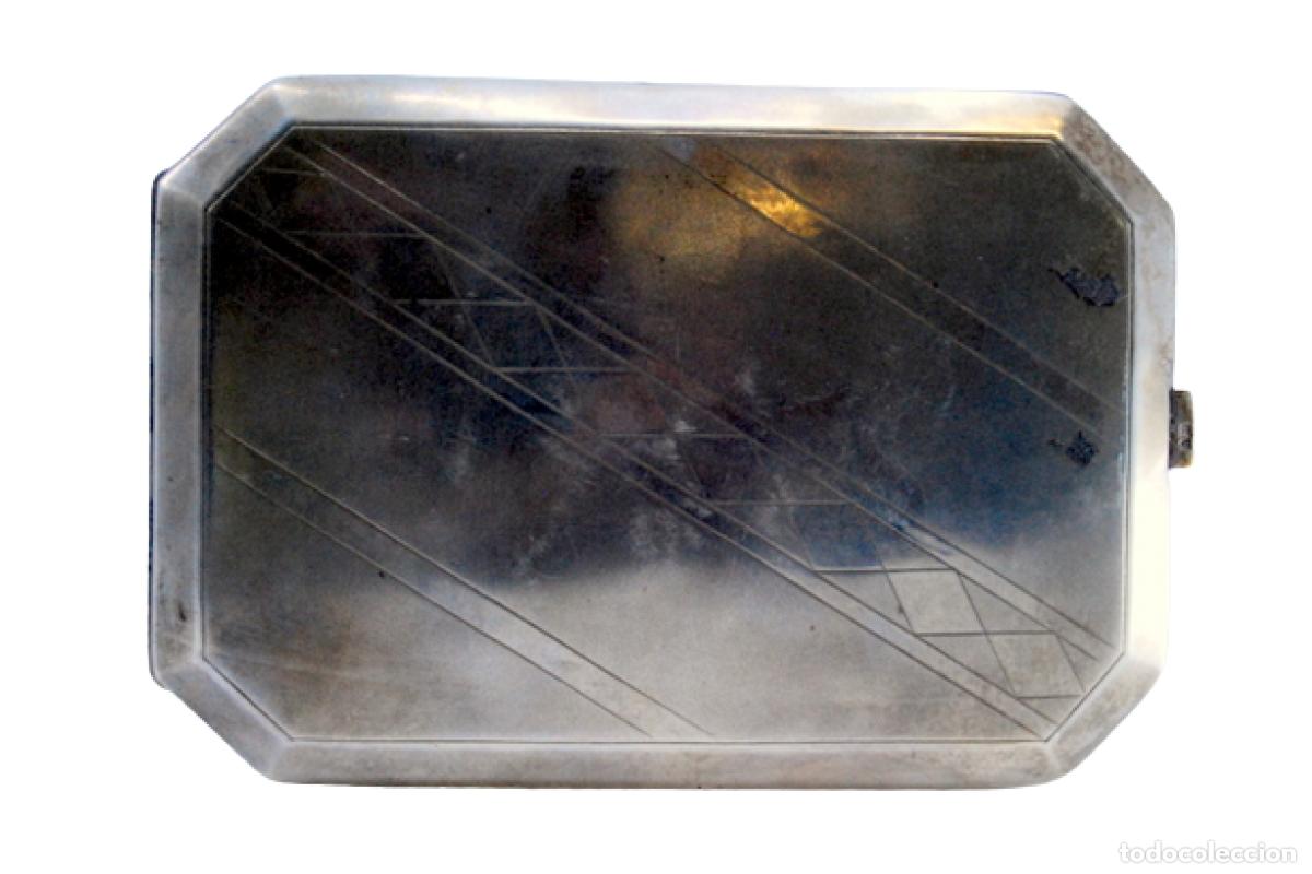 Antig&uuml;edades: Caja de cigarrillos, plateada - Foto 1